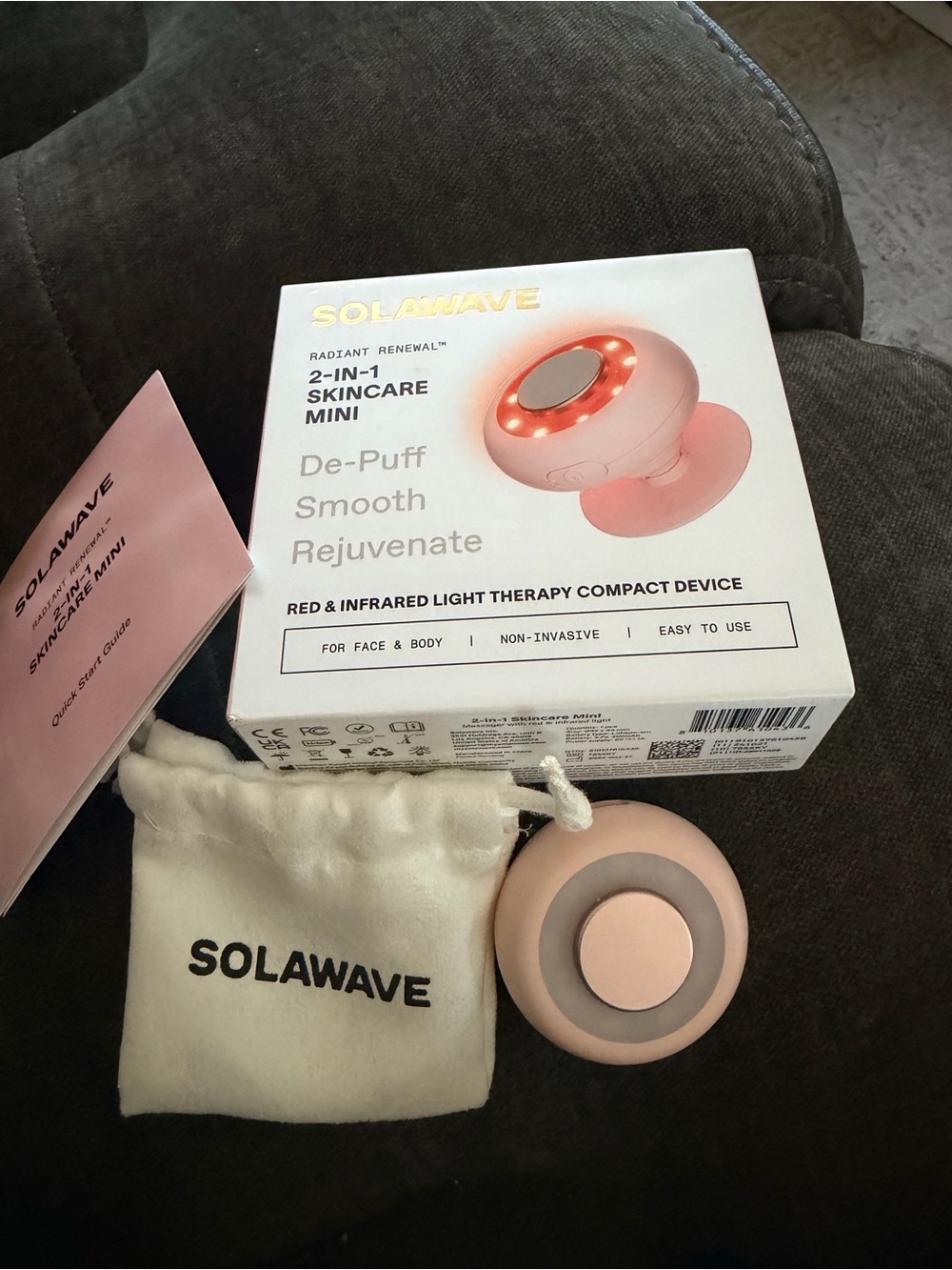 Solawave 2-in-1 Skincare Mini Device – Pink